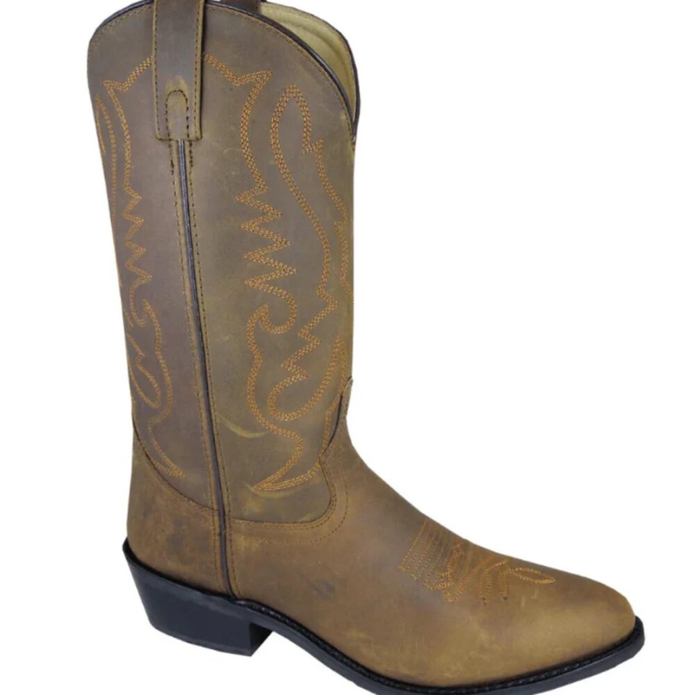 Smoky Mountain Oiled Distressed Brown Cowboy Boots